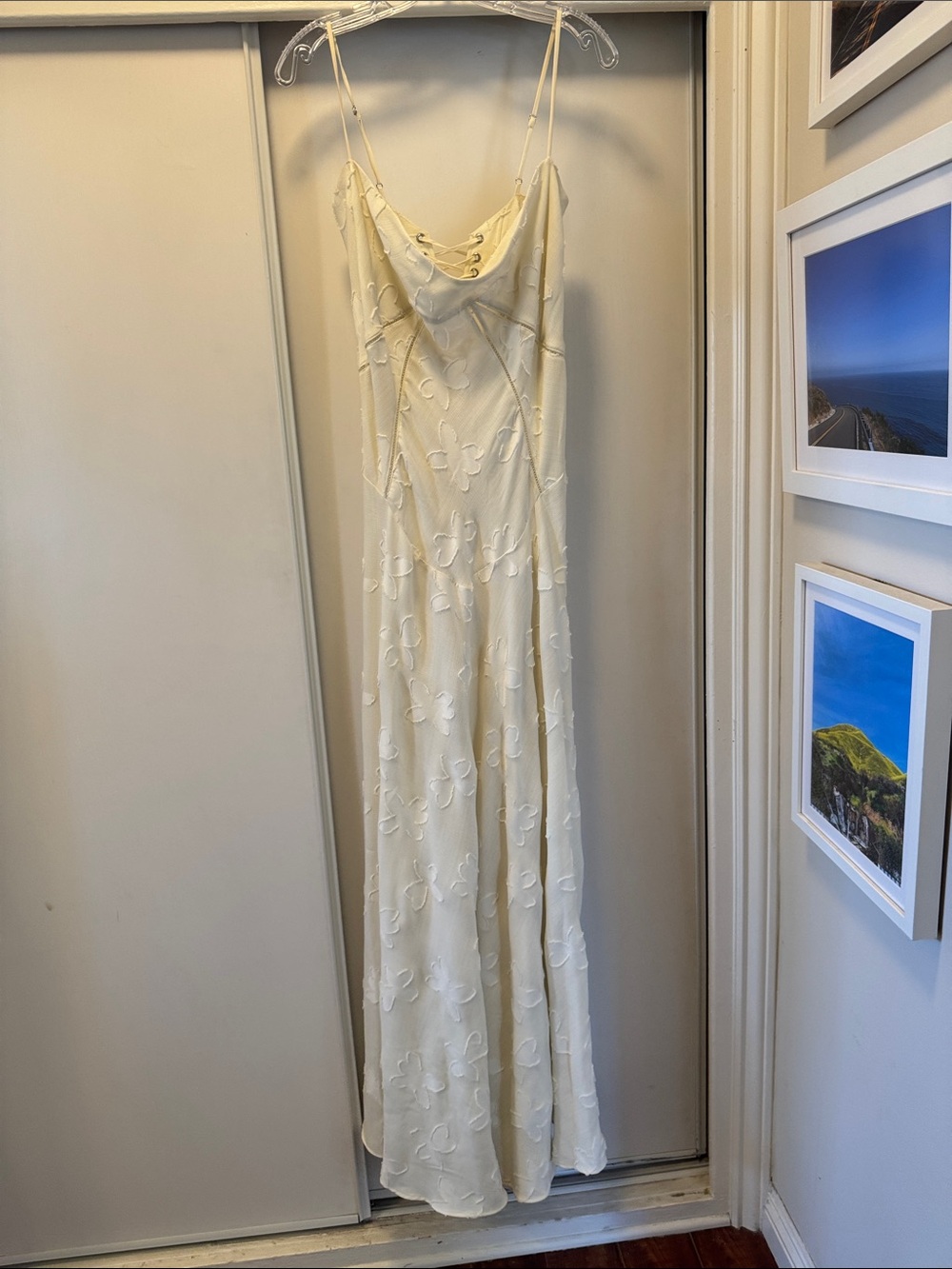 Seren Blush Sheer Lace-Up Back Gown House of CB - Picture 9 of 15